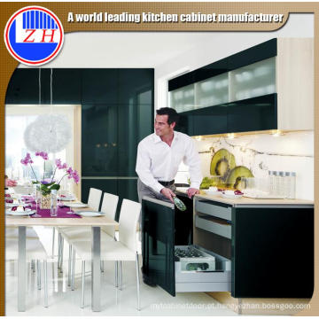 MDF Black Acrylic Mobiliário de gabinete de cozinha (personalizado)